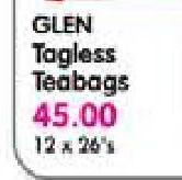 Glen Togless Teabags-12x26's