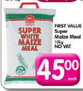 First Value Super Maize Meal-10Kg Each