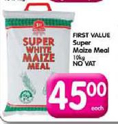 First Value Super Maize Meal - 10Kg Each