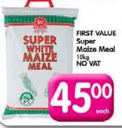 First-Value Super Maize Meal-10kg Each