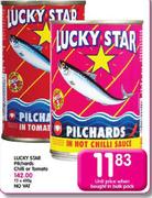 Lucky Star Pilchards Chilli Or Tomato-400g