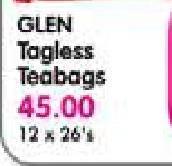 Glen Tagless Teabags-12 x 26's