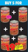 Tomango Beans In Tomato Sauce-5 x 410gm