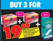 2xLil-Lets Essentials Scented or Unscented Sanitary Pads-8's + 1 Everyday or Scented Pantyliners
