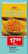 Iceland Sweetcorn Kernels-900gm