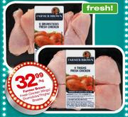 Farmer Brown Fresh Chicken Wings/Drumsticks/Thighs/Breasts-Per Kg