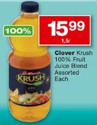 Clover Krush 100% Fruit Juice Blend-1.5Ltr