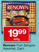 Renown Pork Bangers-500gm
