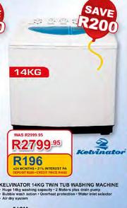 kelvinator 14kg twin tub