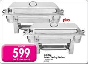 Global Value Chafing Dishes stainless Steel-Per 2 Pack