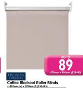 Finishing Touches Coffee Blackout Roller Blinds(470x900mm)