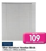 Finishing Touches Silver Aluminium Venetian Blinds(600x1000mm)
