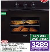 Defy 600E Slimline Eye Level Oven/Undercounter Oven-596mm(DBO450)