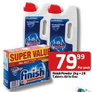 Finish Powder 2kg + 28's Tablets All In One-Per Pack