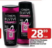 L'Oreal Elvive Shampoo Assorted 250ml Or Conditioner Assorted 200ml Each