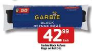 Garbie Black Refuse Bags On Rolls-50's Each