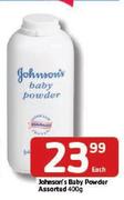 Johnson's Baby Powder Assorted - 400g Each