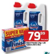 Finish Powder 2kg + 28's Tablets All In One - Per Pack