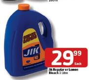 Jik Regular Or Lemon Bleach - 3L Each