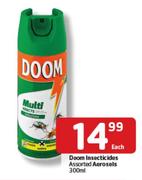 Doom Insecticides Assorted Aerosols- 300ml Each