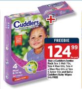 Cuddlers Jumbo Pack Size 3 Midi 70's/Size 4 Maxi-66's/Size 4+Maxi Plus 60's/Size 5 Junior 56's Each