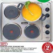 Defy Stainless Steel 592mm Slimline Hob