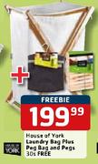 House Of York Laundry bag Plus Peg Bag And 30 Free pegs