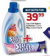  Sta-Soft Fabric Softener 2L Plus 500ml Refill