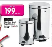 Home Stainless Steel Pedal Bin Set-12L 