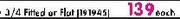 Sheraton Cotton Percale Sheeting 3/4 Fitted Or Flat-Each