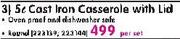 Panache 5L Cast Iron Casserole With Lid-Per Set
