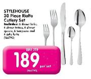 Stylehouse 30-Piece Riatto Cutlery Set