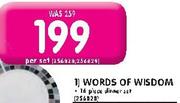 Words Of Wisdom 16 Piece Dinner Set