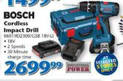 Bosch Cordless Impact Drill(GSB-18V-LI)