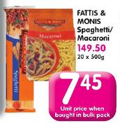Fattis & Monis Spaghetti/Macaroni-500g Each