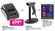 Compupos Thermal Receipt Printer/Laser Scanner/POS Software Suite-Each
