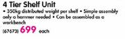 Geelong 4 Tier Shelf Unit(67673)-Each