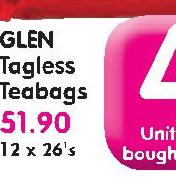 Glen Tagless Teabags-12x26's