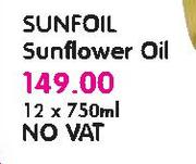 Sunfoil Sunflower Oil-12x750Ml