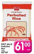 First Value Parboiled Rice-10Kg Each