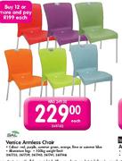 Sal Venice Armless Chair-Each