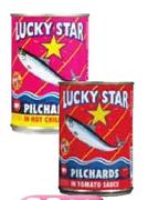 Lucky Star Pilchards(Tomato or Chilli) No Vat-400gm Each