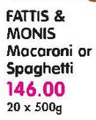 Fattis & Monis Macaroni Or Spaghetti-20x500g