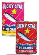 Lucky Star Pilchards(Tomato Or Chilli)-400g Each