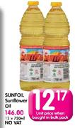 Sunfoil Sunflower Oil-12 x 750ml
