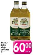 Basso Extra Virgin Olive Oil-1Ltr Each