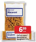 Pnp No Name Macaroni Or Spaghetti-500gm Each