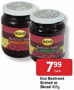 Koo Beetroot Grated Or Sliced-405gm Each