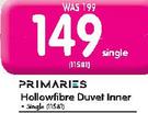 Primaries Hollowfibre Duvet Inner Single