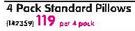 Primaries Hollowfibre 4 Pack Standard Pillow-Per 4 Pack